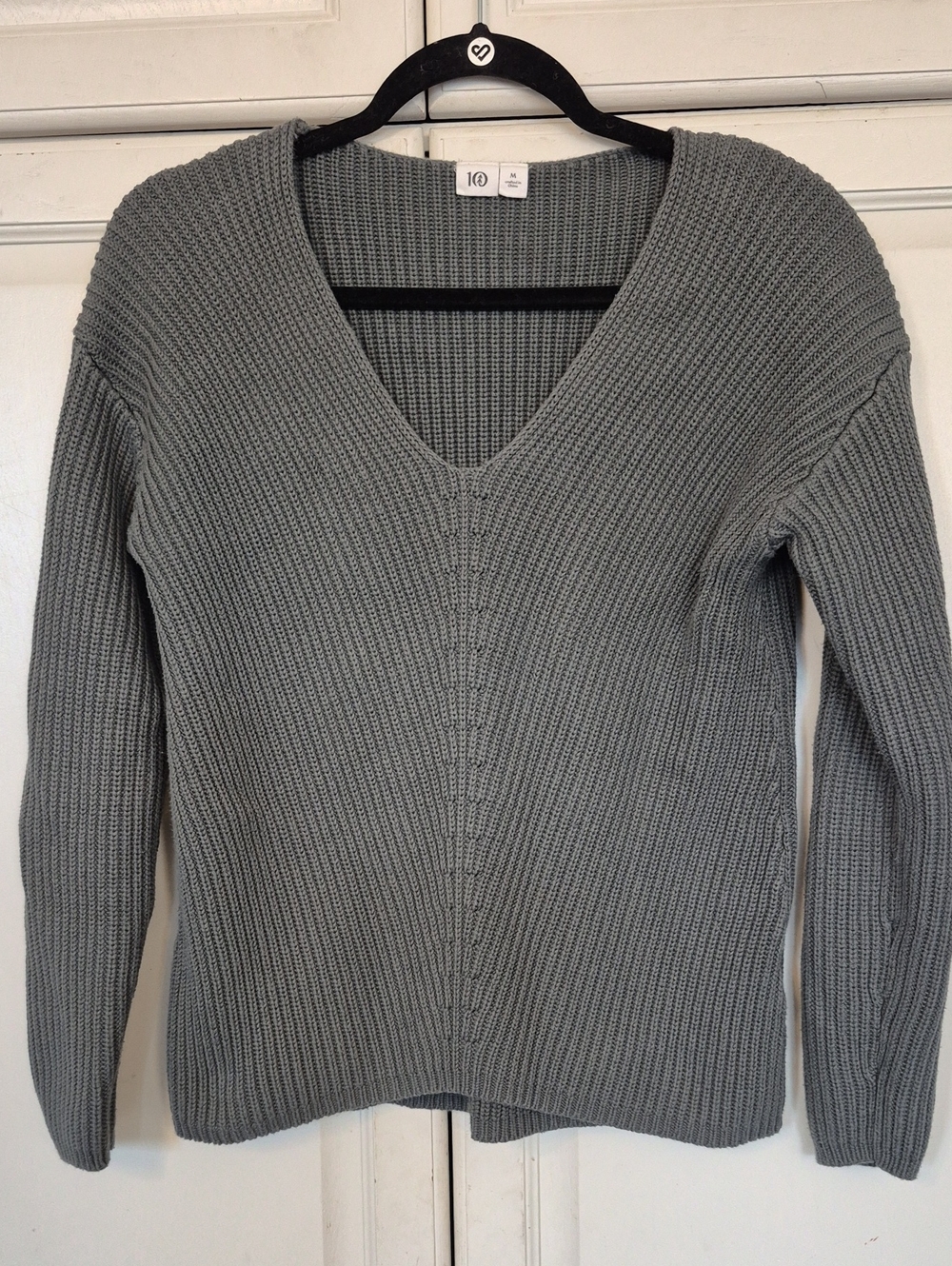 Tentree Classic V-Neck 100% Organic Cotton Ribbed Sweater